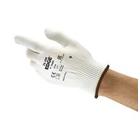 Ansell EDGE 76-200 Gants de Travail Multi-Usage, Design Sans Coutures pour Confort Maximum, Modèle Ambidextre et Lavable, Gant de Protection Homme Femme, Blanc, Taille XL (12 Paires)