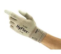 Ansell HyFlex 11-135 Gants de Travail Polyvalents, Protection Mécanique Multi-Usage, Atelier, Bricolage, Peinture, Gant Fin Homme Femme, Lavable, Gris, Taille S (12 Paires)
