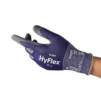 Ansell HyFlex 11-561 Gants Anti-Coupures Ultrafins, Enduction Nitrile Résistante à l'Abrasion, Gants de Travail Professionnels Haute Protection, Homme Femme, Bleu, Taille L (1 Paire)