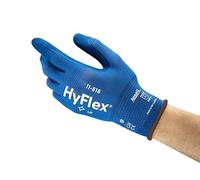 Ansell HyFlex 11-818 Gants de Travail Professionels Résistant à l’Abrasion, Protection Multi-Usage, Mécanique, Manutention, Montage, Gant Lavable, Bleu, Taille XL (12 Paires)