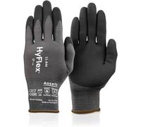Ansell HyFlex 11-840, Gants de travail professionnels, Gants en nitrile résistant à l'abrasion, gants de protection polyvalents, Gant de manutention industriel, Gants nitrile XS, Noir, 1 paire