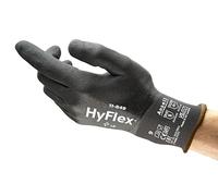Ansell HyFlex 11-849 Gants de Travail Professionels Résistant à l’Abrasion, Protection Multi-Usage, Mécanique, Manutention, Montage, Gant Sécurité Lavable, Noir, Taille S (1 Paire)