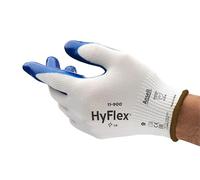 Ansell HyFlex 11-900 Gants de Travail Oléofuges, Résistant à l’Abrasion, Protection Mécanique et Risques Industriels, Gant de Sécurité Homme Femme, Lavable, Bleu, Taille L (12 Paires)