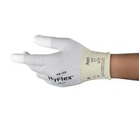 Ansell HyFlex 48-135 Gants de Travail Multi-Usage, Protection Polyvalente, Bricolage, Peinture, Mécanique, Manutention, Gant Fin Homme Femme, Lavable, Blanc, Taille L (12 Paires)