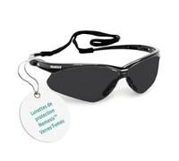 Ansell KleenGuard Nemesis Lunettes de Sécurité Anti-Buée, Protection EPI, Lunettes Légères Enveloppantes pour Chantier, Tir, Extérieur et Industrie - Verres Fumés et Monture Noire, 1 Paire