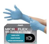Ansell Microflex 92-134 Latexfreie Einweghandschuhe, Nitrilhandschuhe Puderfrei, Handschuhe Lebensmittelecht Blau, Untersuchungshandschuhe, Einmalhandschuhe XL (100 Stück)