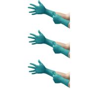 Ansell Microflex 93-260 Gants Jetables Protection Chimique, Protection Acides, Liquides et Solvants, Formulation Brevetée Ultra Résistante, Manchette Longue, Vert (6 Gants) (Lot de 3)