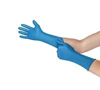 Ansell Microflex 93-283 Gants jetables nitrile avec poignée structurée pour préparation alimentaire, nettoyage, applications industrielles, bleu, taille XL (50 unités)