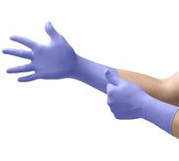 Ansell Microflex 93-853 Gants Jetables en Nitrile, Gant Usage Unique Haute Qualité, Protection Chimique et Mécanique Industrielle, Design Fin et Durable, Bleu, Taille 2XL (50 Gants)