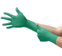 Ansell TouchNTuff 92-600VP Gants Jetables Nitrile Fins et Résistants, Protection Chimique et Mécanique, Industrie Alimentaire, Gant Usage Unique Non Poudré, Sans Latex, Vert, Taille M (20 Gants)