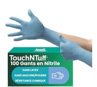 Ansell Gants TouchNTuff 92-670 - Nitrile non poudrés - Taille 7,5-8 - 100 pièces