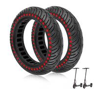 ANSENI Pneu Plein 8,5 Pouces (8 1/2x2)(50/75-6.1) Increvables pour Trottinette Électrique,Compatible Tous Modèles avec Roue 8 1/2x2, Xiaomi M365, 1S, Pro2, Gotrax, Wispeed (Point Rouge 2 unités)