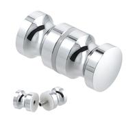 Anseom 1 Pièces Poignée Porte Douche Poignée de Porte Rondes en Alliage D'aluminium Bouton de Porte de Douche en Verre pour Salle de Bain Cuisine Maison Bureau Hôtel 30mm (Argent)