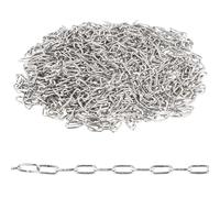 Anseom 10 Mètres 1.5 mm Chaîne en Acier Inoxydable 304, Chainette Metal Force de Traction 15kg Chaine de Traction, Chaine Acier pour Suspendre Mangeoire à Oiseaux, Panier, Carillons Éoliens, Vêtements