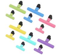 Anseom 12 Pièces Pince Sachet Alimentaire, 2 Tailles de Clips Scellage pour Sacs, 6 Couleurs Plastique Clips de Scellage, Fermeture Sachet Alimentaire pour Cuisine Maison Bureau