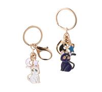 Anseom 2 Pièces Porte-Clés Sailor Moon Porte Clef Femme Porte Clef Chat Kawaii Porte-clés Mignon en Métal Sailor Moon Porte-clés Motif Chat Porte-Clés pour Femme Sacs à Main