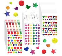Anseom 2052 Pièces/36 Feuilles Gommette Autocollante Enfant Gommettes Étoiles Gommettes Autocollantes de Récompense Autocollants Étoiles pour Cartes DIY pour Récompenses, Bricolage et Décoration