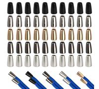 Anseom 50 Pièces Bouchon de Cordon en Metal, Métal Extrémités de Cordon Corde Verrouiller en Alliage Cord Stopper pour Vêtements Sac à Dos Sportswear