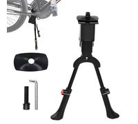 Anseom Béquille double pour vélo de montagne - Hauteur réglable de 35 à 40 cm - Avec outils de vis - Noir - Pour vélo et VTT