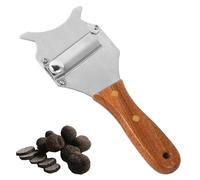 Anseom Coupe-Truffe,Râpe à Truffe Inox avec Poignée en Bois Trancheur de Truffes Rasoir Chocolat Trancheur Truffes Rasoir Truffes pour Truffle,du Chocolat, Légumes, Ail, Champignons