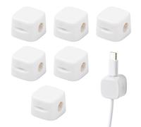 Anseom Lot de 6 Clips Câble Organisateur, Support de Câble Magnétique Range Cable Bureau, Fil Fortement Adhésif Support de Chargeur Câble Rangement Management Cordon pour Souris Écouteur Les Fils