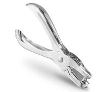 Anseom Perforatrice 1 Trou, 6mm Pince à Trou en Métal Rond Perforatrice à Trou Unique Pince à Perforer en Papier, Perforateur de Papier en Acier Inoxydable pour Cartes de Voeux Scrapbook, Argent