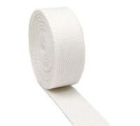 AnseTendance 24 Couleurs 25mm Sangle de Coton Souple pour Sacs à Main à Dos Couture Anse Sac Banane Couture Confection des vêtements (Blanc, 3 mètres)