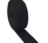 AnseTendance 24 Couleurs 25mm Sangle de Coton Souple pour Sacs à Main à Dos Couture Anse Sac Banane Couture Confection des vêtements (Noir, 6 mètres)