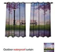 Anshesix Nature Outdoor Ultraviolet Rideaux de Protection Apocalyptique Sky View End of The World Majestic Mystic Sky Solar and Flames Image W108 x L72 Coloris 05