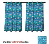 Anshesix Rideau d'intimité Nautique pour Balcon, Transport de navires et Vagues, Aventure ornementale, Voyage d'été, 55 x 72 (140 cm x 183 cm)