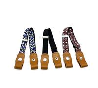 Anshili 3 pièces sans boucle ceinture enfants ceinture extensible élastique réglable pour garçons et filles (Les stars)