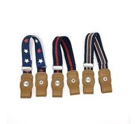 Anshili 3 pièces sans boucle ceinture enfants ceinture extensible élastique réglable pour garçons et filles (F)