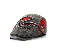 Anshili Enfants Chapeau Plate Garçon Visière Casquette Béret Newsboy Hat (Gris)