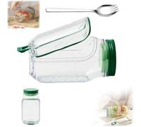 Anshka Dosette à salade verticale, bol intégré, bol à salade fraîche, étui à sauce anti-fuite, compartiments séparés, bocaux à salade, récipient à salade pour déjeuner (1)