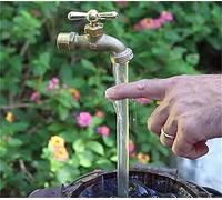 Anshka Fontaine de Robinet Invisible USB - Fontaine d'Extérieur - Robinet Magique Flottant - Pour Décoration de Jardin ou de Cour