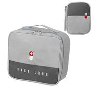 Anshuke Trousse de Médicaments, Grande Capacité, Imperméable, Portable, Lot de 2 (Gris)