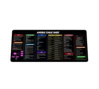 Ansible Raccourcis & Cheat Sheet Tapis de souris - XL 80 x 30 cm - Antidérapant - Référence rapide pour Devops, Sysadmins, professionnels de l'informatique - Codage et automatisation Accessoire