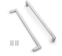ANSIEDIO 2 Pièces Acier Inoxydable Cuisine Armoire Porte Poignées Placard Tiroir Chambre Meubles Poignee Tirer Entraxe 288MM, Argent, avec des vis