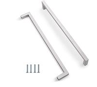 ANSIEDIO 2 Pièces Acier Inoxydable Cuisine Armoire Porte Poignées Placard Tiroir Chambre Meubles Poignee Tirer Entraxe 320MM, Argent, avec des vis