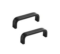 ANSIEDIO 2pcs Poignee de Meuble Cuisine Noir Poignée Cuisine Entraxe 64mm Poignée Meuble Noir