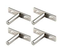 ANSIEDIO 4 Pièces Equerre Etagere Murale Flottante Invisible 50mm, Support Etagere Murale en Métal, Tablette Flottante Support Charge Lourde, Nickelé