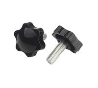 ANSIEDIO Bouton en Forme D'étoile Vis - Fil de Serrage Bouton Noir en Bakélite pour la Machine-outil, M8×40mm,10 pcs