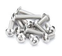 ANSIEDIO M4 Vis Boulon à Douille Hexagonale Vis à Tête de Bouton Boulons à Six Pans Creux Allen Vis Inox Fixations M4×80mm,20 pcs