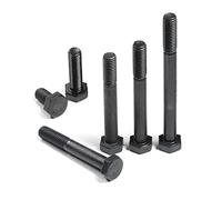 ANSIEDIO M8*25mm Vis à Tête Hexagonale Acier au Carbone Boulon à Tête Hexagonale Entièrement Filetée Boulons à Six Pans, 10 pcs