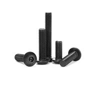 ANSIEDIO Vis à Métaux - Acier Carbone Bouton à Tête Hexagonale Socket Tête Câble Boulons Vis à Six Pans Creux Noir M8×40mm,5 pcs