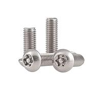 ANSIEDIO Vis à Tête Bombée TORX - Boulons Vis Torx, Vis à Métaux à Tête Ronde, Vis Inox, M10×25mm,3 pcs