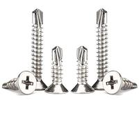 ANSIEDIO Vis Autoforeuse - Vis à Tôle Auto-Perceuses à Tête Phillips Plate Vis Inox M3.9×16mm,50 pcs