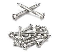 ANSIEDIO Vis Autoforeuse - Vis à Tôle Auto-Perceuses à Tête Phillips Ronde Vis Inox M4.2×38mm,20 pcs