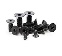 ANSIEDIO Vis Boulon Douille Hexagonale Tête Fraisée/Plate Boulons à Six Pans Creux en Acier d'Alliage, M8×20mm,10 pcs