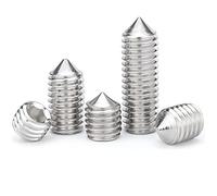 ANSIEDIO Vis Sans Tête Coniques M8 Vis Sans Tête Hexagonales en Acier Inoxydable Fixations Allen Vis Pointeau M8×45mm,5 pcs
